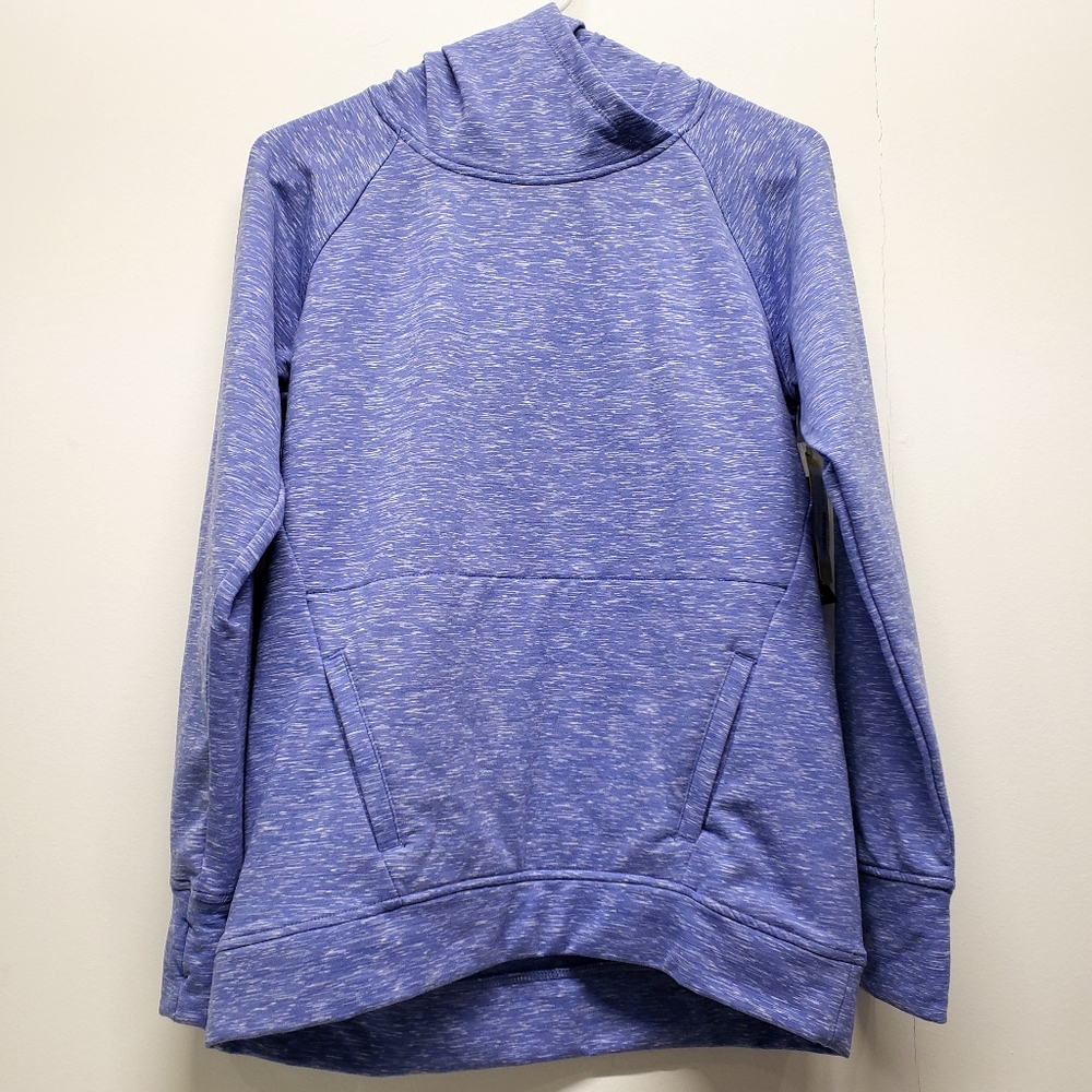 Heathered Blue Super Soft Pullover Fleece Sweatshirt Hoodie Big Girls XL/16-18